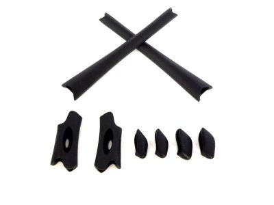 Galaxy Replacement Nose Pads & Earsocks Rubber Kits For Oakley Flak Jacket,Flak Jacket XLJ Black Color